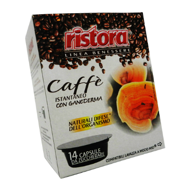 Immagine di 14 Capsule Compatibili A Modo Mio Ristora Caffe' Con Ganoderma