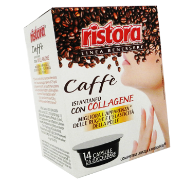 Immagine di 14 Capsule Compatibili A Modo Mio Ristora Caffe' Con Collagene