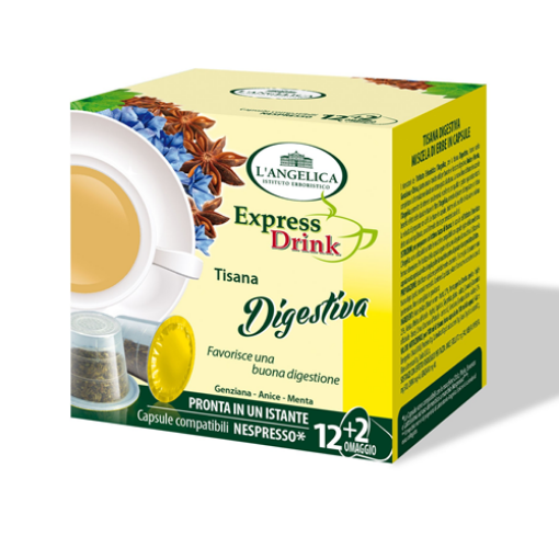 Immagine di 14 Capsule Compatibili Nespresso L'Angelica Tisana Digestiva