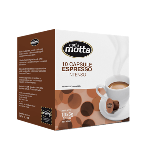 Immagine di 10 Capsule Compatibili Nespresso Caffe' Motta Espresso Intenso