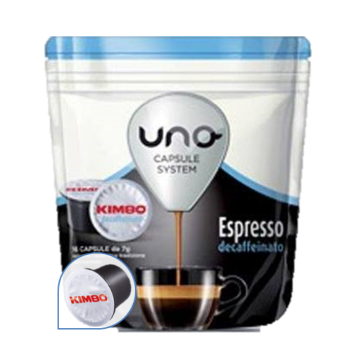 16 Capsule Uno System Kimbo DECAFFEINATO