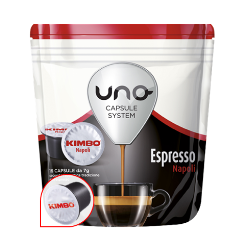 16 CAPSULE KIMBO UNO ESPRESSO SYSTEM NAPOLI. Cialde, Capsule Originali e  Compatibili Caffè