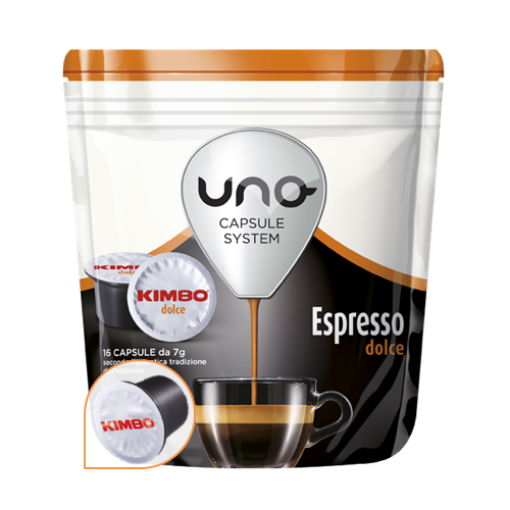 16 CAPSULE KIMBO UNO ESPRESSO SYSTEM DOLCE. Cialde, Capsule