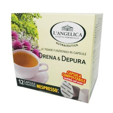 Immagine di 12 Capsule Compatibili Nespresso L'Angelica Tisana Drena & Depura