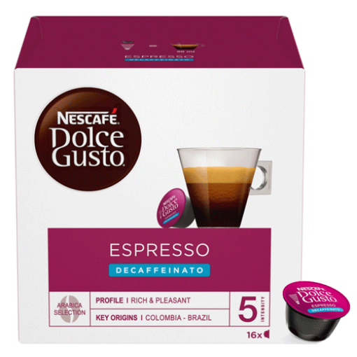 16 Capsule Nescafé Dolce Gusto ESPRESSO DECAFFEINATO