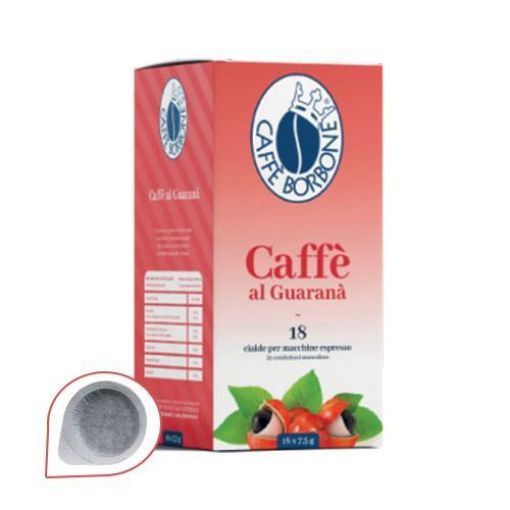 Immagine di 18 Cialde Filtro Carta 44Mm Borbone Caffe' Al Guarana'