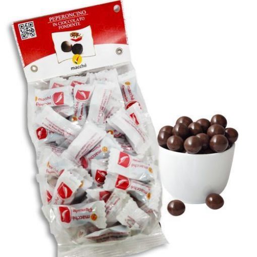 100g. Praline UVETTA PEPERONCINO Cioccolato Fondente Macché