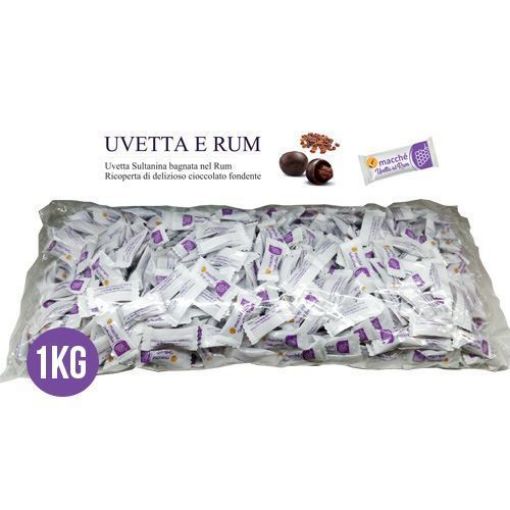 1 Kg Praline UVETTA RHUM Cioccolato Fondente Macché