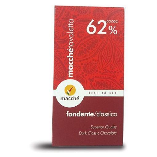 100g. Tavoletta Macché Cioccolato FONDENTE 62%