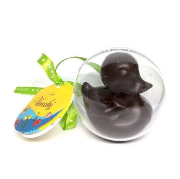Immagine di Paperella di cioccolato latte o fondente Venchi in sfera trasparente
