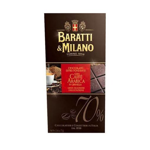 75g. Tavoletta Baratti e Milano Cioccolato CAFFÈ ARABICA