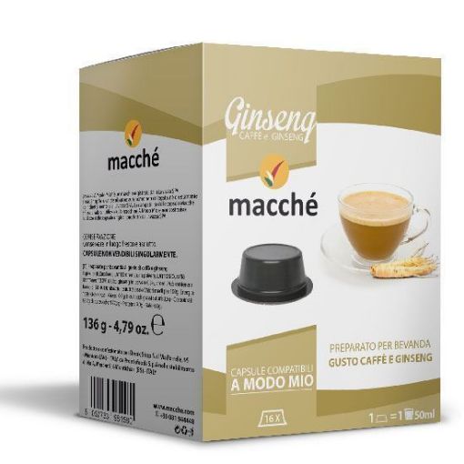 Ginseng Compatibile A Modo Mio Macché Caffè In Capsula Istantanea. Cialde,  Capsule Originali e Compatibili Caffè