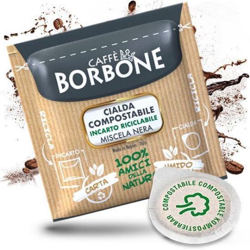 50 Cialde Filtro Carta 44Mm Caffe' Borbone Miscela Nera