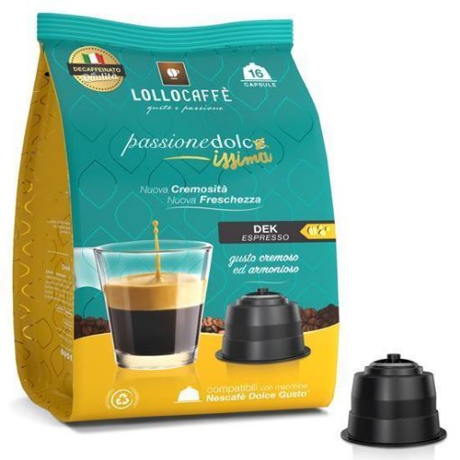 16 Capsule Lollo Compatibili Dolce Gusto Miscela Dec Espresso