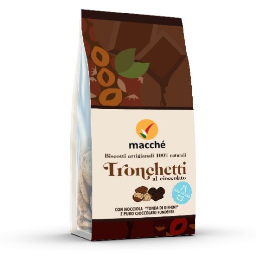 120g. Biscotti Macché TRONCHETTI Nocciola e Cioccolato