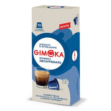 10 Capsule Nespresso Gimoka SOAVE DECAFFEINATO