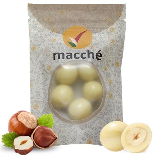 20g. Dragées NOCCIOLE Cioccolato BIANCO Macché