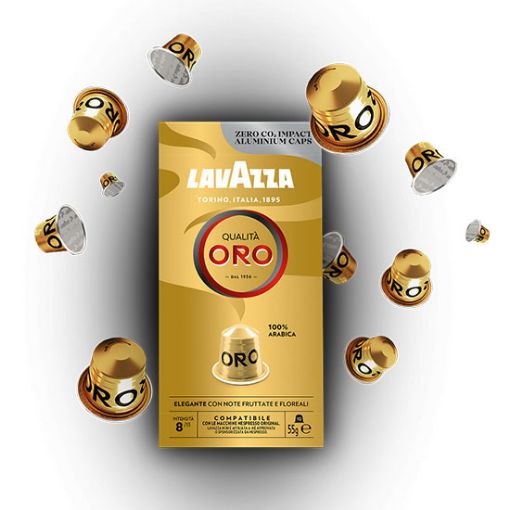 10 Capsule Lavazza Compatibili Nespresso Qualità Oro in Alluminio