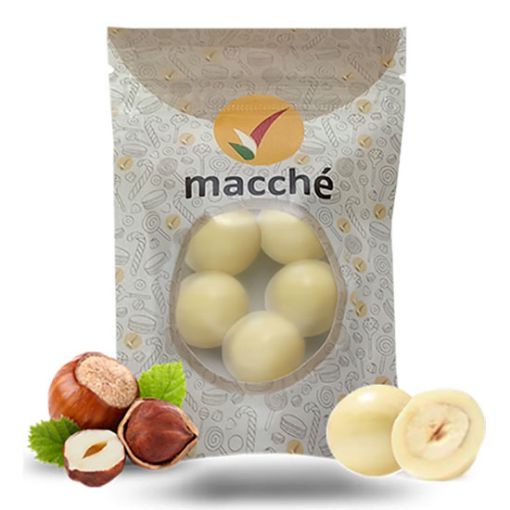 20g. Dragées NOCCIOLE Cioccolato BIANCO Macché