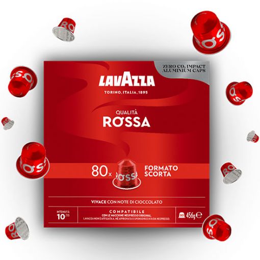 240 Capsule Lavazza Compatibili Nespresso Qualità Rossa in Alluminio